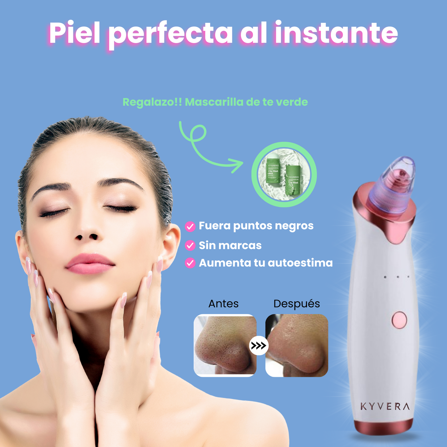 DermaVibe™ + mascarilla te verde gratis